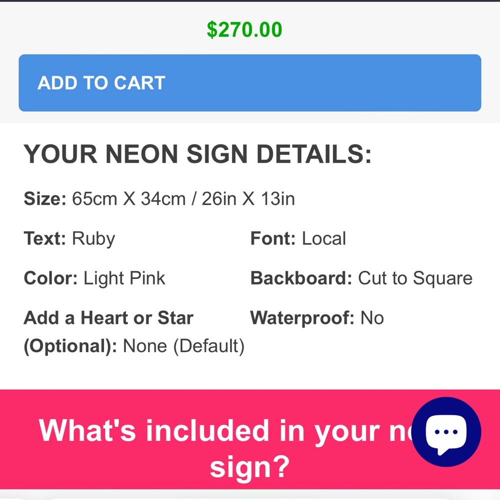 Custom “Ruby” Neon Sign - Picture 4 of 5